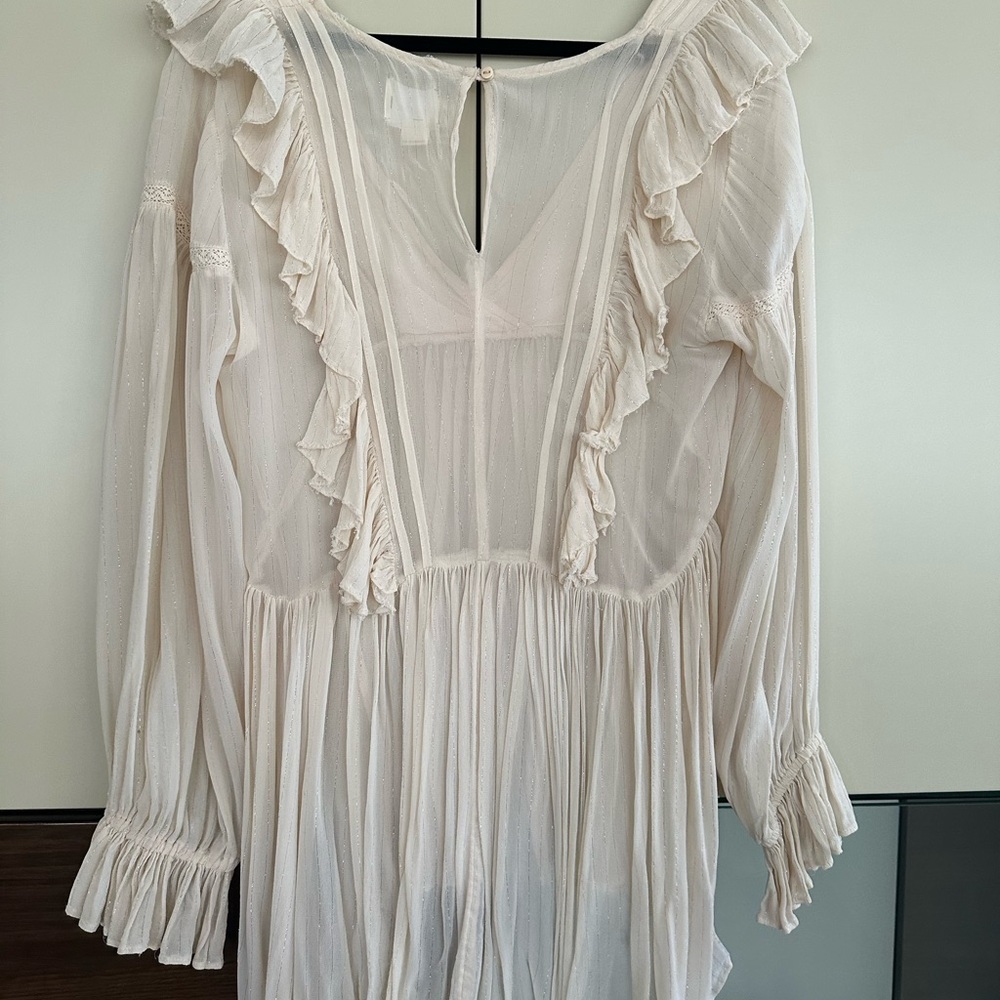 Maeve Cream Ruffled Blouse - Picture 3 of 6